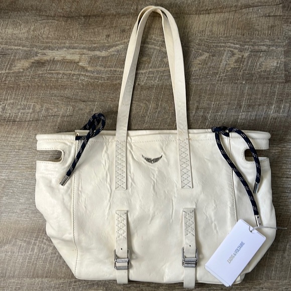Zadig & Voltaire Creme Bianca Crush Purse